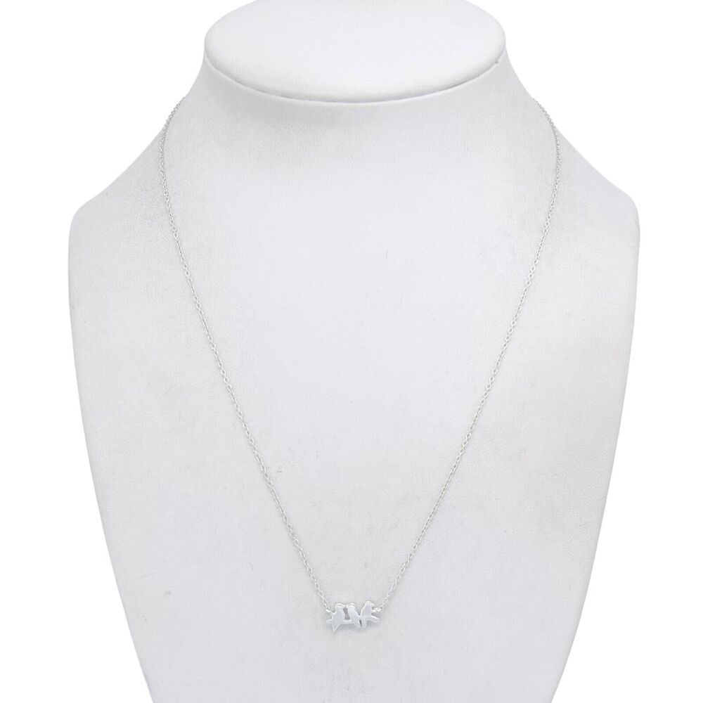 Vintage Sterling Silver 925 Minimalist Perched Bird Necklace 18"